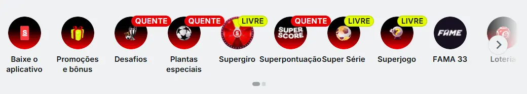Recursos e promo&ccedil;&otilde;es de apostas esportivas da Superbet