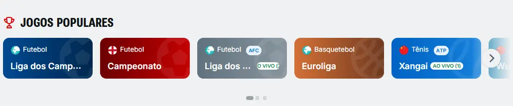 Jogos populares e mercados esportivos na Superbet